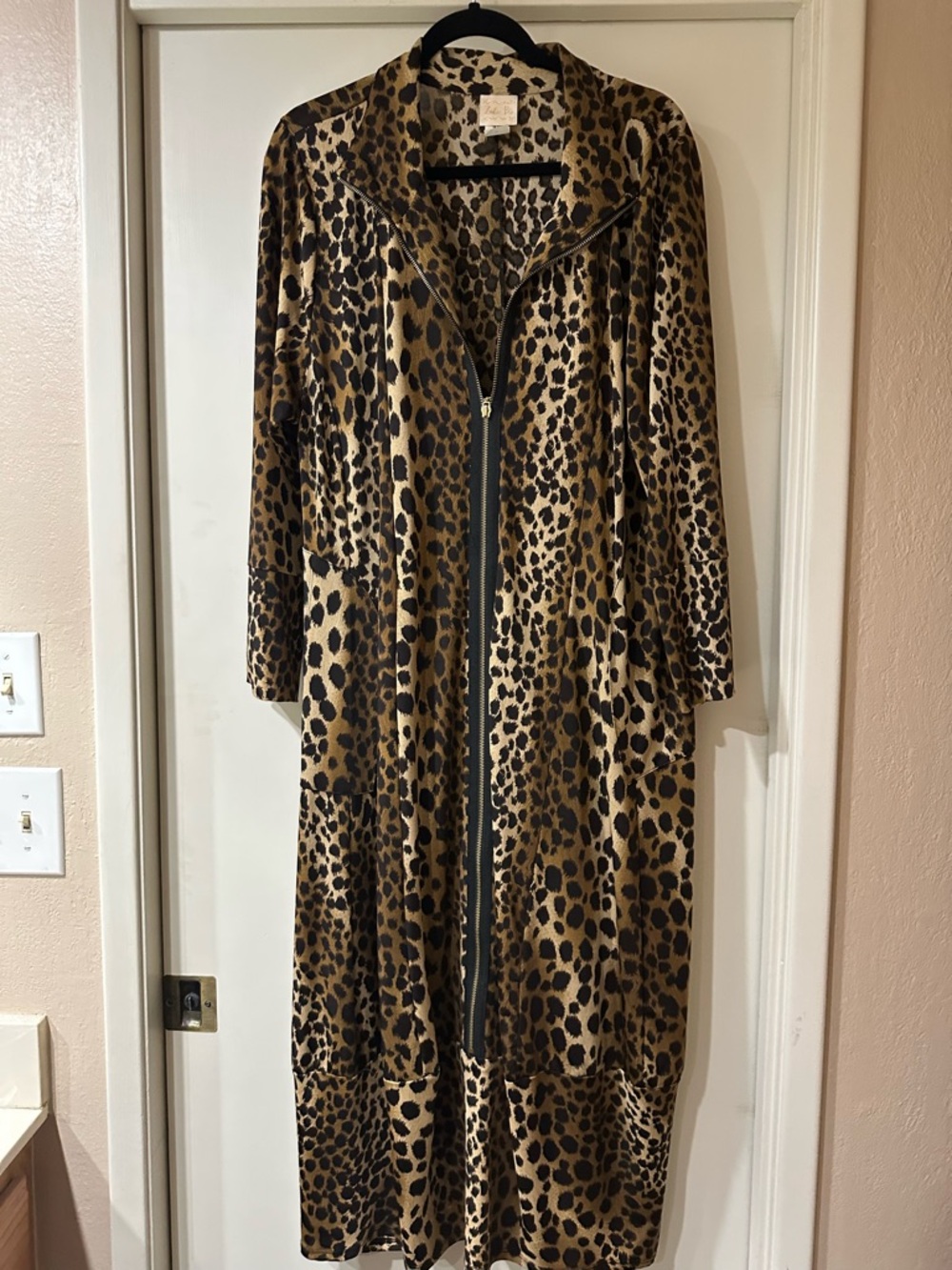 Zadie B’s Leopard Print Zip-Front Dress - Brown/Black